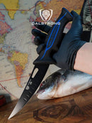 Dalstrong© Curved Boning Knife 6" Night Shark Series in use.