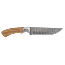 9.5" Fixed Damascus Blade Knife with Leather Sheath Bison River/JDS Industries