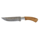 9.5" Fixed Damascus Blade Knife with Leather Sheath Bison River/JDS Industries