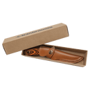 Bison River 7.75" Fixed Blade Knife with Leather Sheath – Compact Outdoor & BBQ Knife