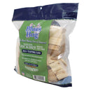 Blues Hog Premium Barkless Hickory Wood Chunks for smoking meat.  Wood shown in bag. Back of bag.