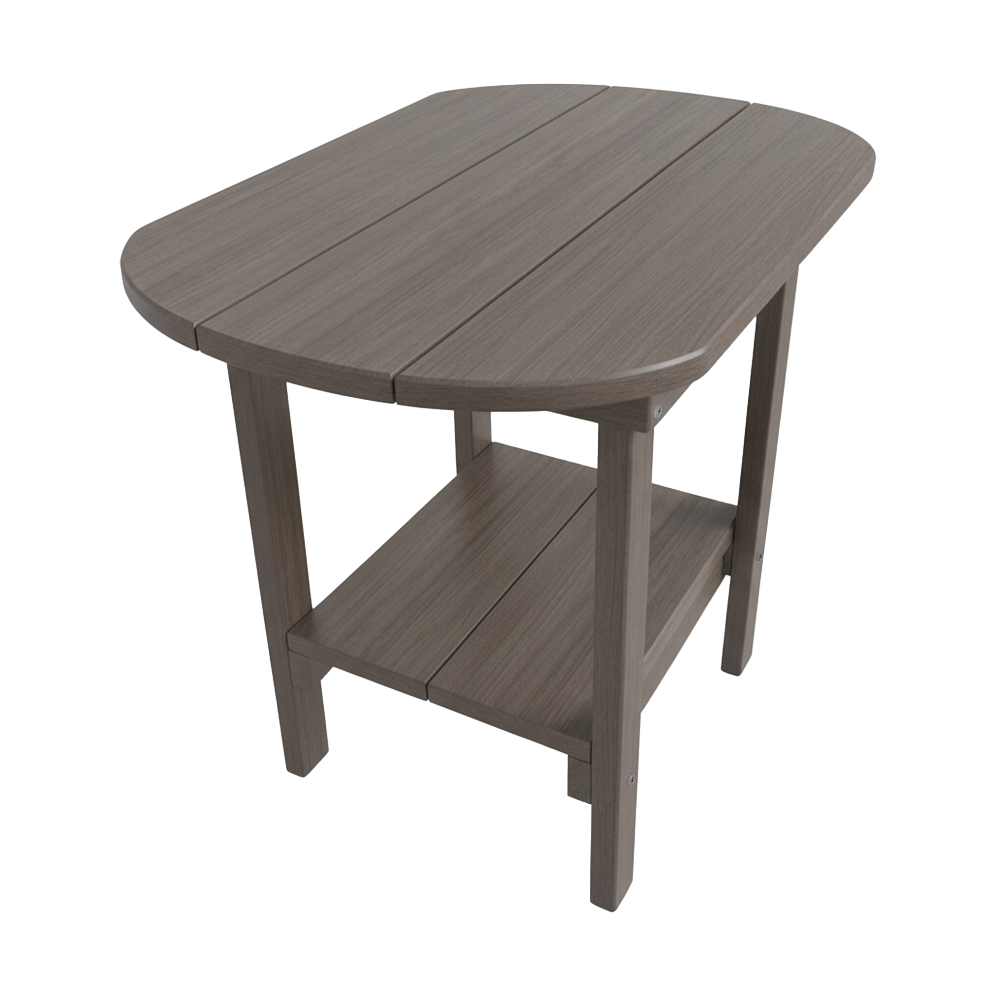 Natural Weathered Wood Look Outdoor Side Table