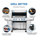 Napoleon Prestige 665 Stainless Steel Gas Grill with Infrared Side and Rear Burners at DDR BBQ Supply