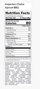 Inspector’s Choice Apricot BBQ Sauce – sweet and spicy BBQ sauce made with apricot preserves for pork, brisket, chicken, and more. List of Ingredients.