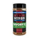 Myron Mixon Savory Q Seasoning for bold flavor and bark on brisket, ribs, pork, and vegetables