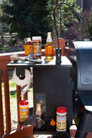 Drip EZ Magnetic Spice Rack – Heavy-Duty Grill Shelf for BBQ Spices, Sauces, and Tools in use