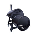 Side view showing firebox on Old Country BBQ Pits Insulated G3 Smoker.