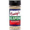 Craig’s Jalapeno Seasoning 6.75 oz shaker with bold jalapeño flavor for popcorn, vegetables, soups, and everyday spice