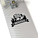 Smokehouse Pig BBQ sticker with Texas BBQ design for coolers, smokers, and grilling gear – shop DDR BBQ Supply