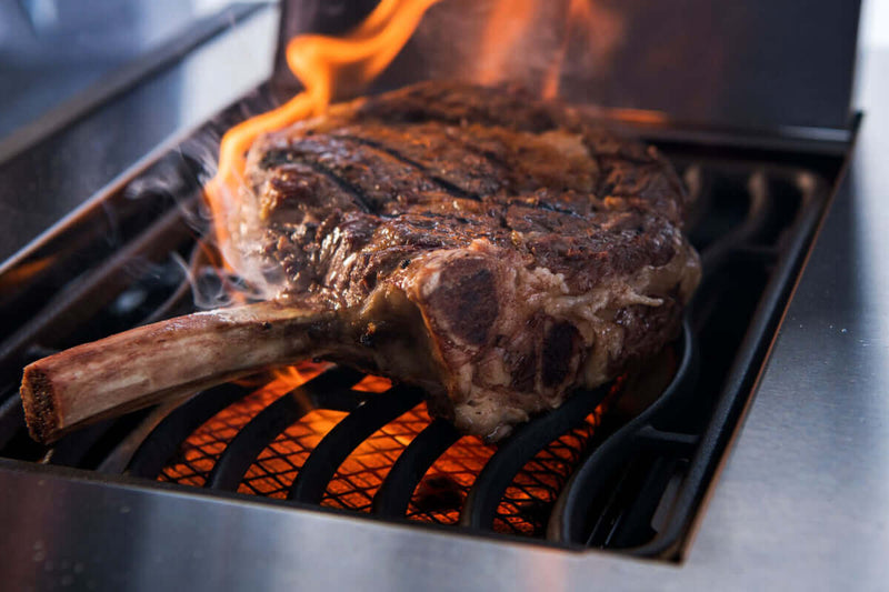 Meat searing on a Napolean Grill Infared side burner