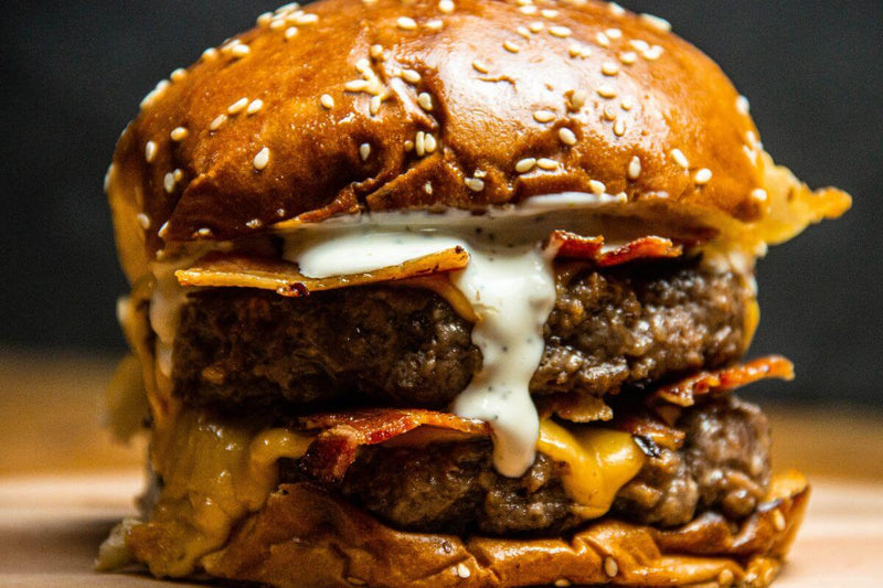 BBQ burger supplies including rubs, sauces, and toppings available at DDR BBQ Supply