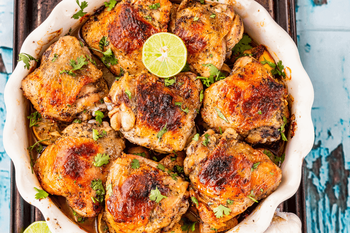 Smoked Chicken Thighs with Meat Church Voodoo Crispy Skin Method