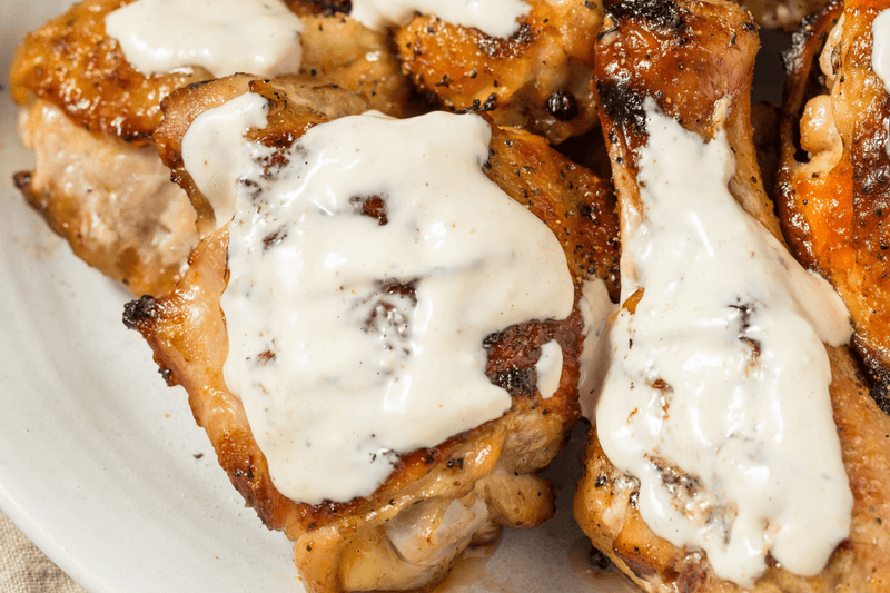 Alabama white BBQ sauce featured in Meat Mitch White Sauce at DDR BBQ Supply
