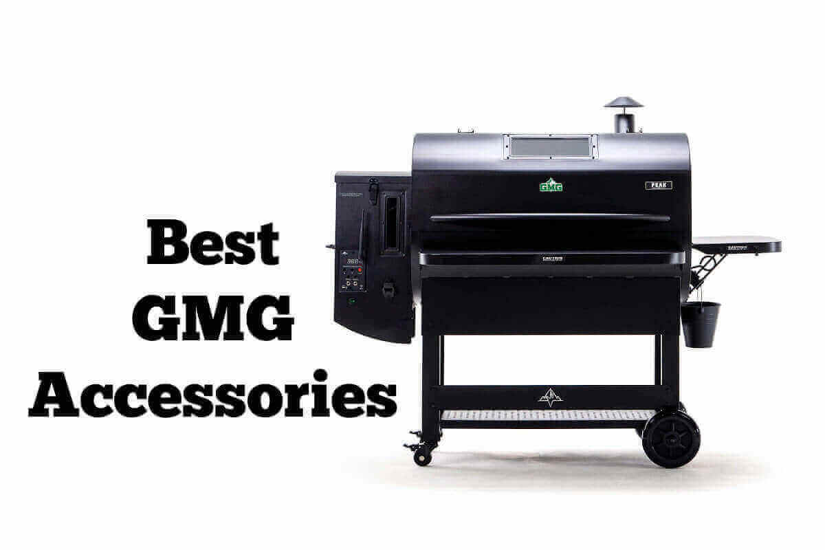 Top Green Mountain Grills Prime 2.0 accessories including pizza oven, thermal blanket, RACKT system, rotisserie, and sear station for smarter BBQ cooking