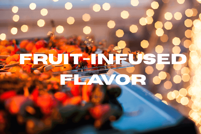 Fruit-infused BBQ sauces including peach, cherry, mango, and raspberry perfect for grilling pork, chicken, and seafood