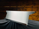 A rectangular stainless steel Pimp My Grill® Bodyguard for Green Mountain Grills Ledge 1.0 / Daniel Boone, featuring a folded front edge.