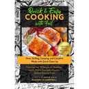 Book cover for Quick & Easy Cooking with Foil: Oven, Grilling, Camping, and Campfire Meals with Quick Clean Up - Featuring over 75 Recipes for Breakfast, Lunch, Dinn - Paperback, showing a foil-wrapped meal, vegan seal, and category list.