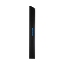 A single black mechanical pencil lead refill with beveled edges stands upright on a white background, resembling the precision of a 12-inch Messermeister Slicer Edge-Guard. The side features "Mitsubishi" printed in blue.