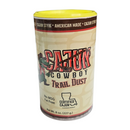 DDR BBQ Supply Cajun Cowboy Trail Dust seasoning shaker with a yellow lid and alligator mascot graphic