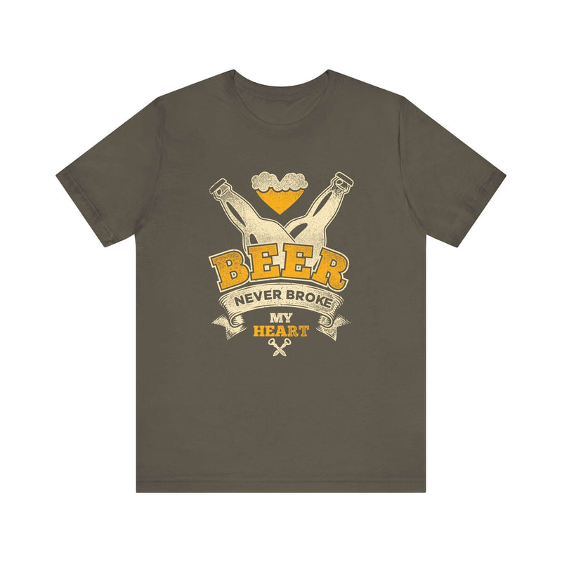 Beer Never Broke My Heart Barbecue T-Shirt Printify