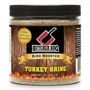 DDR BBQ Supply Butcher BBQ Turkey Brine and Injection powder in a clear plastic jar with a black lid.