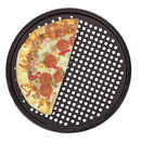 14-inch Fox Run carbon steel pizza crisper with perforated base for crispy crusts