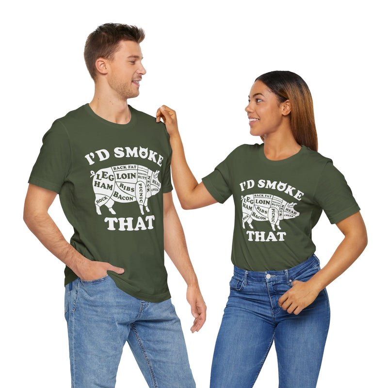 I'd Smoke That Pig Barbecue T-Shirt Printify