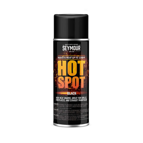 Seymour Hot Spot Hi-Heat Resistant Spray Paint, Black (12 oz)