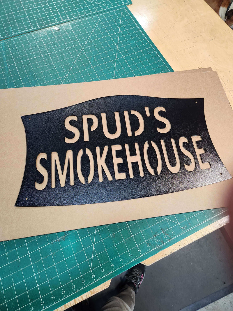 Custom Smokehouse Metal Sign Single Layer DDR Fab