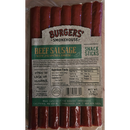 DDR BBQ Supply Burgers Smokehouse beef sausage snack sticks with jalapeño and cheese in a clear plastic package