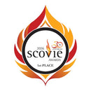 Logo for the 2026 Scovie Awards, featuring a circular design adorned with flames inspired by Powerful Pepper Cajun Blackening Seasoning from the Powerful Pepper Company, highlighting a bold 1st PLACE and a "30th Anniversary" badge in the upper right of the circle—a fitting tribute to legendary blackening seasoning pioneer Chef Paul Prudhomme.