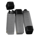 Halo Elite Squeeze Bottle Pack 3-Pack with 27 oz. capacity, pressure release valve, and snap-on lid for mess-free meal prep