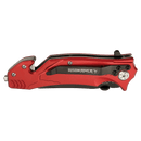 3.5 inch Rescue Knife Reliable Ready and Built for Emergencies multiple colors red, blue, wood, black, pink, orange at DDR BBQ Supply.
