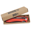 3.5 inch Rescue Knife Reliable Ready and Built for Emergencies multiple colors red, blue, wood, black, pink, orange at DDR BBQ Supply.