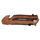 3.5 inch Rescue Knife Reliable Ready and Built for Emergencies multiple colors red, blue, wood, black, pink, orange at DDR BBQ Supply.