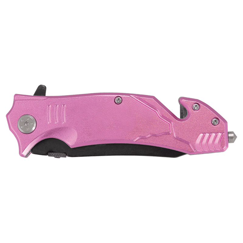 3.5 inch Rescue Knife Reliable Ready and Built for Emergencies multiple colors red, blue, wood, black, pink, orange at DDR BBQ Supply.