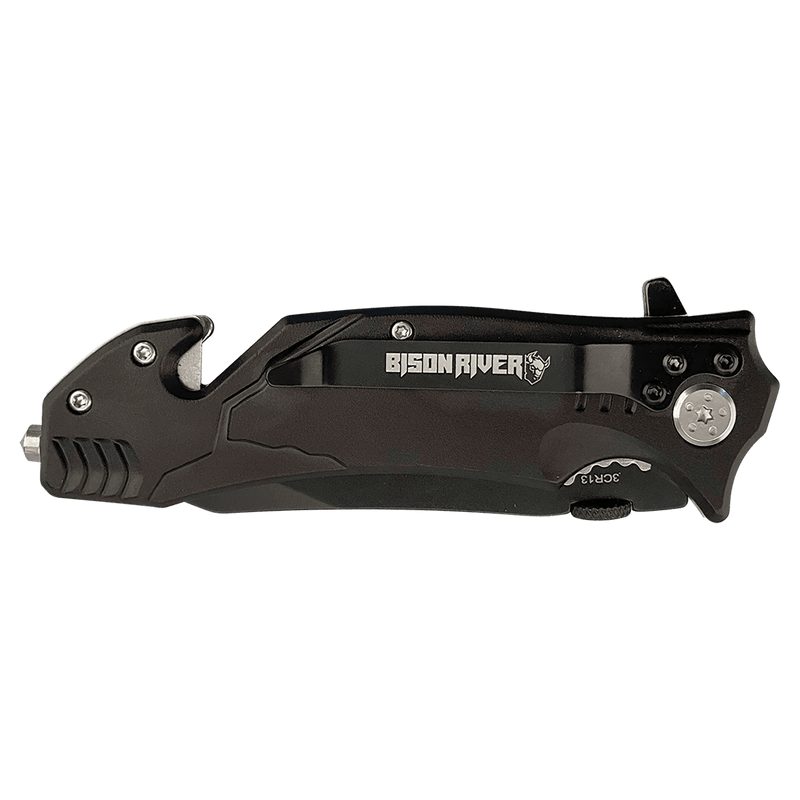 3.5 inch Rescue Knife Reliable Ready and Built for Emergencies multiple colors red, blue, wood, black, pink, orange at DDR BBQ Supply