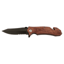 3.5 inch Rescue Knife Reliable Ready and Built for Emergencies multiple colors red, blue, wood, black, pink, orange at DDR BBQ Supply.