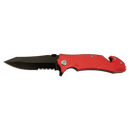 3.5 inch Rescue Knife Reliable Ready and Built for Emergencies multiple colors red, blue, wood, black, pink, orange at DDR BBQ Supply.