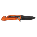 3.5 inch Rescue Knife Reliable Ready and Built for Emergencies multiple colors red, blue, wood, black, pink, orange at DDR BBQ Supply.