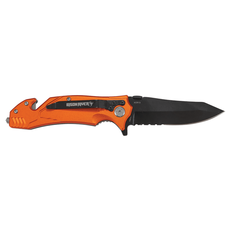 3.5 inch Rescue Knife Reliable Ready and Built for Emergencies multiple colors red, blue, wood, black, pink, orange at DDR BBQ Supply.