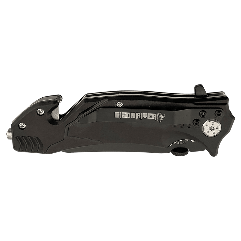 3.5 inch Rescue Knife Reliable Ready and Built for Emergencies multiple colors red, blue, wood, black, pink, orange at DDR BBQ Supply.