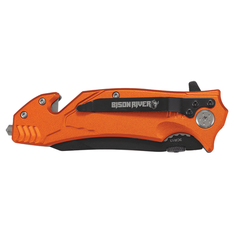 3.5 inch Rescue Knife Reliable Ready and Built for Emergencies multiple colors red, blue, wood, black, pink, orange at DDR BBQ Supply.