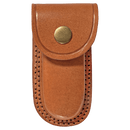 3.75" Damascus Steel Knife with Leather Sheath with Acadia Wood Bison River/JDS Industries