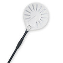 A WPPO LLC Direct 9" Round Aluminum Pro Turning Peel, featuring a vented white circular head attached to a long handle reminiscent of a metal detector.