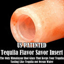 Close-up of The Spice Lab Himalayan Salt Tequila Shooters—an 8-pack of patented shot glasses designed to enhance tequila flavor without overpowering it with a salty taste, making these unique pink Himalayan salt shooters from The Spice Lab the perfect addition to any tequila party set.
