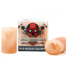The Spice Lab Himalayan Salt Tequila Shooters 4 Pack features four pinkish shot glasses crafted from natural Himalayan salt, presented in a decorative box adorned with a striking red skull and floral design. Two of The Spice Lab’s shot glasses are shown beside the box—one standing upright and one on its side. These distinctive tequila shooters add vibrant style to any gathering while naturally enhancing each sip with a hint of salty flavor.