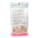 A clear plastic bag containing The Spice Lab Himalayan Pink Salt Coarse Grain is filled with coarse pink salt crystals. The back label provides product information, nutritional facts, ingredients, and a brief description highlighting the natural properties and Himalayan origin of the salt. Perfect for use in your favorite salt grinder.