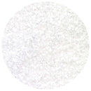 A close-up view of a round pile of coarse white salt crystals, set against a white background, showcases the purity and texture of The Spice Lab Spanish Sea Salt Coarse Grain with Grinder 3-Pack.