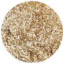 A close-up view of The Spice Lab Creative Mixology Celery Salt by The Spice Lab showcases a circular pile of coarse, brown and white granules, resembling a flavorful cocktail rim seasoning with hints of celery salt, set against a white background.